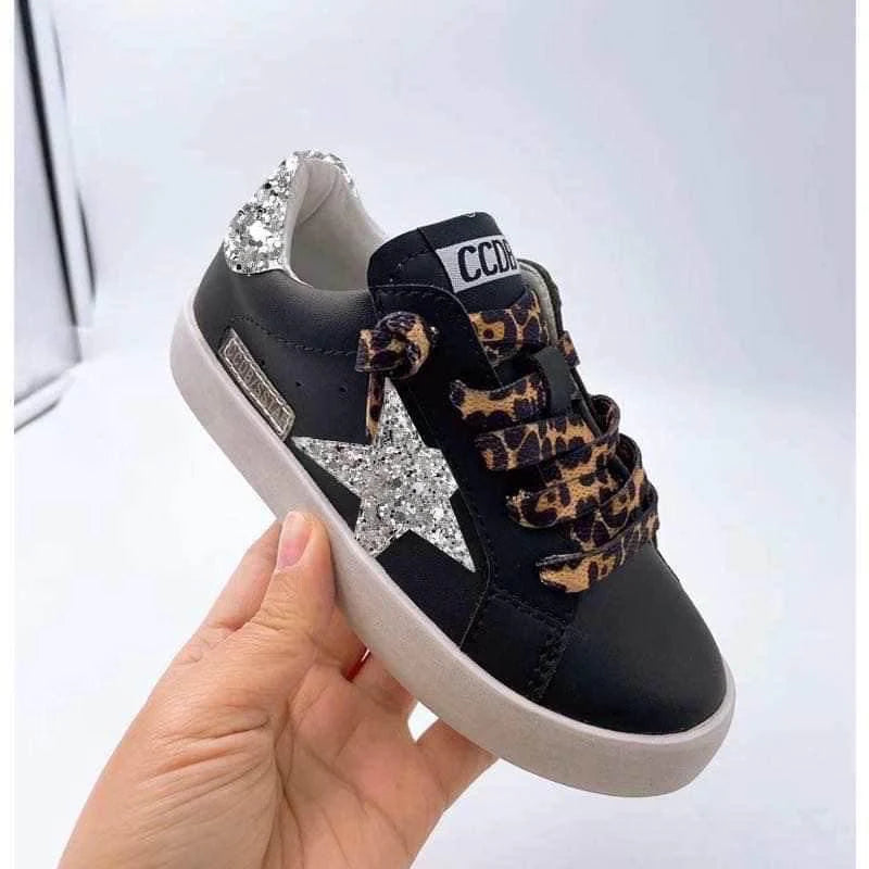 Christina Silver & Black Star Sneakers