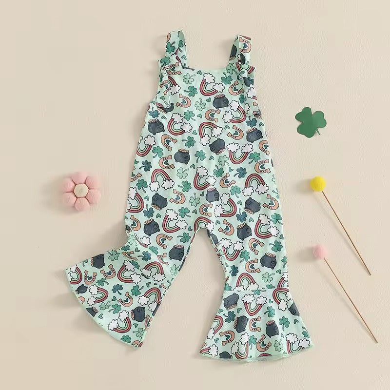 St. Patrick’s Day Luck Of The Irish Ribbed Rompers