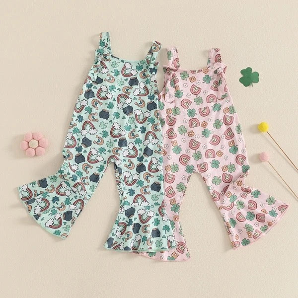 St. Patrick’s Day Luck Of The Irish Ribbed Rompers