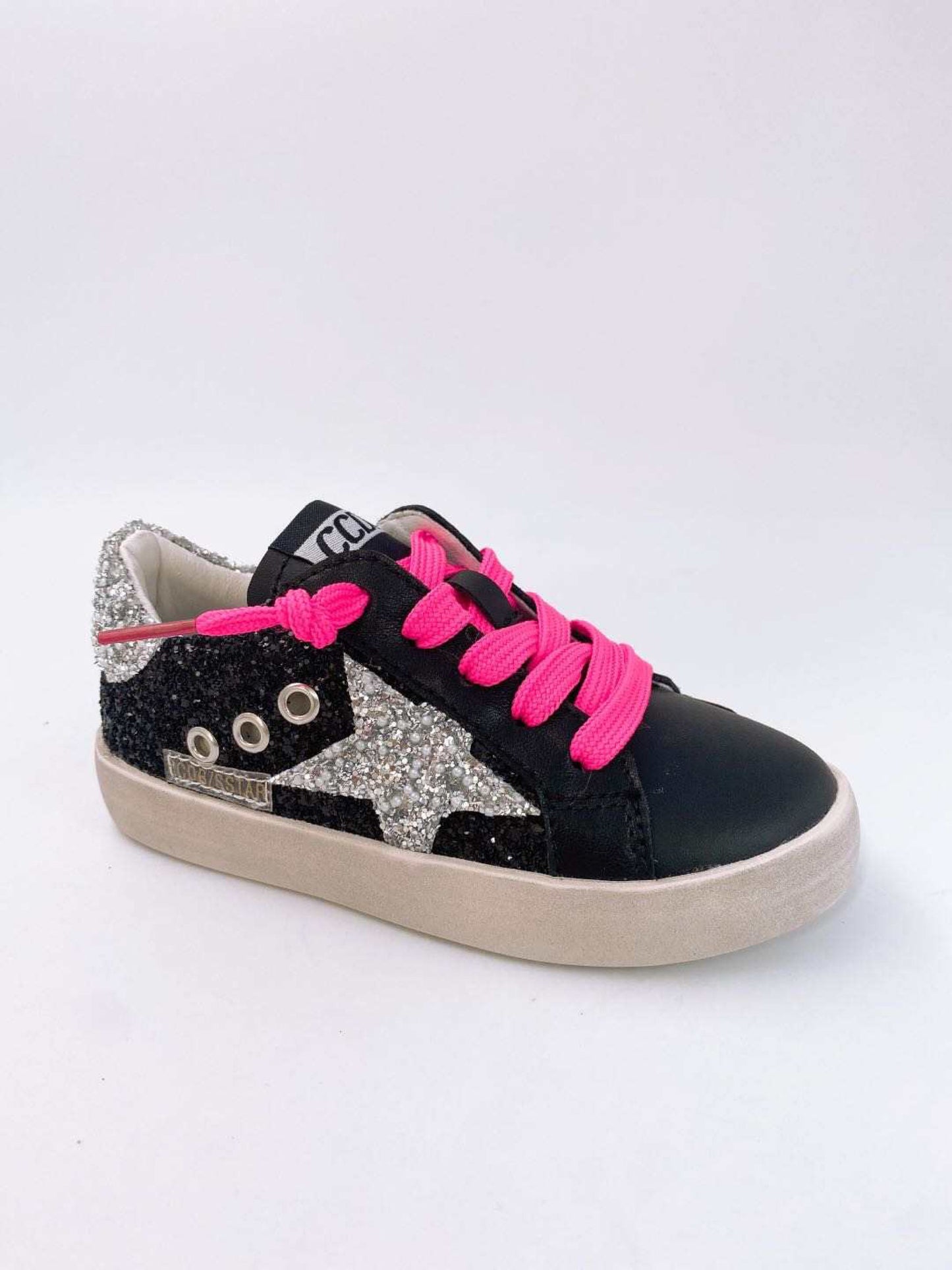 Christina Silver & Black Star Sneakers