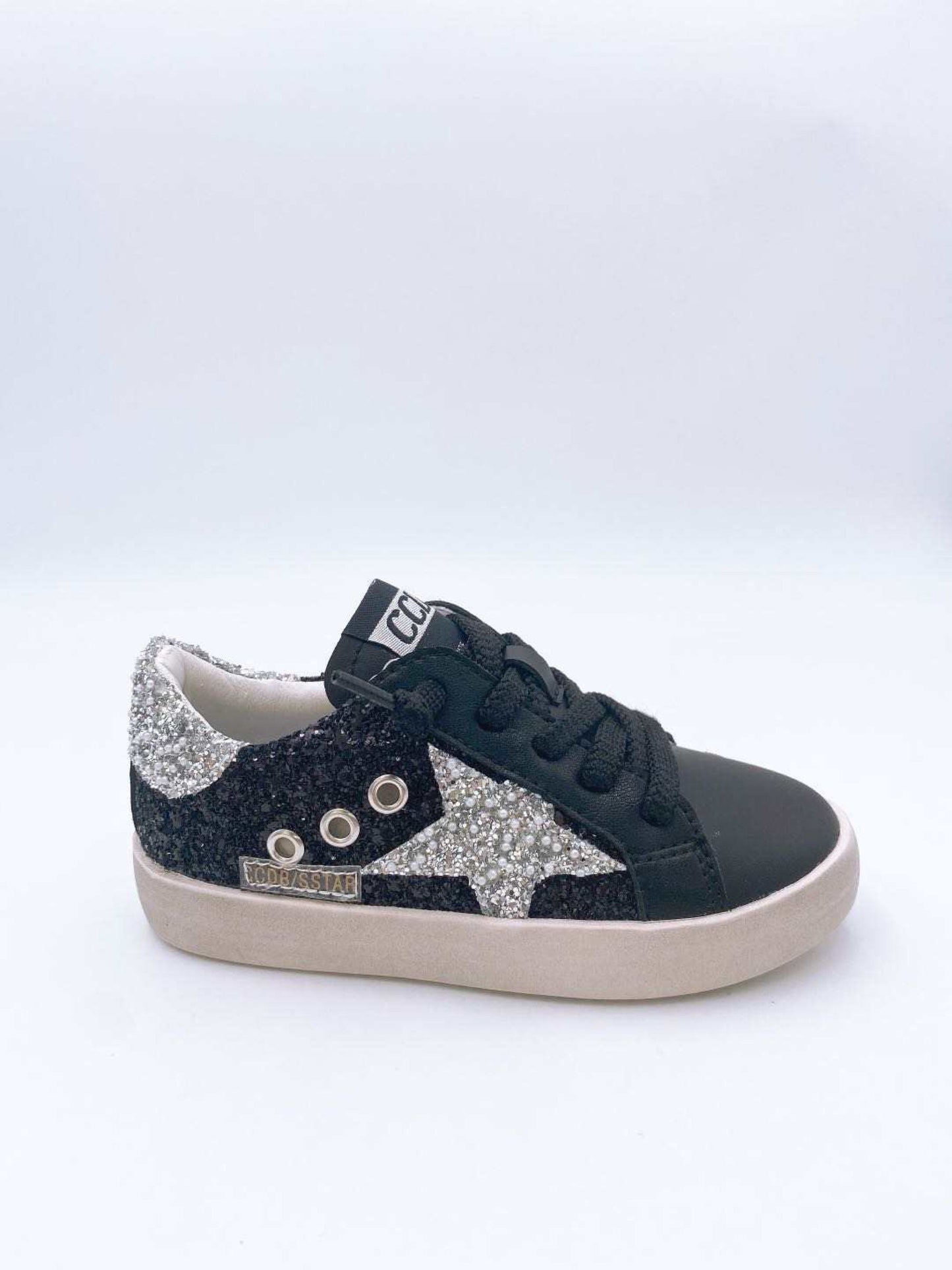 Christina Silver & Black Star Sneakers