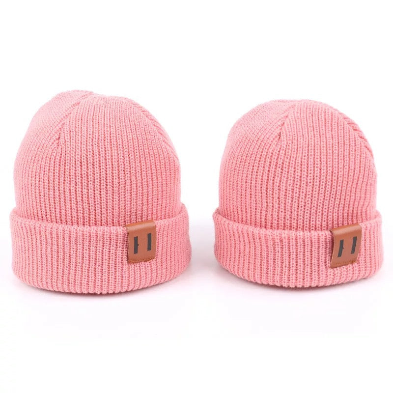 Mommy and Me Solid Colored Beanies