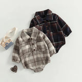 Neutral Toned Nate Flannel Onesies