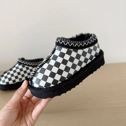 Charlie Checkered Mommy + Mini Slippers