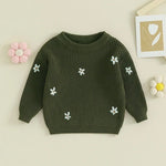 Embroidered Daisy Knit Sweaters (More Colors)