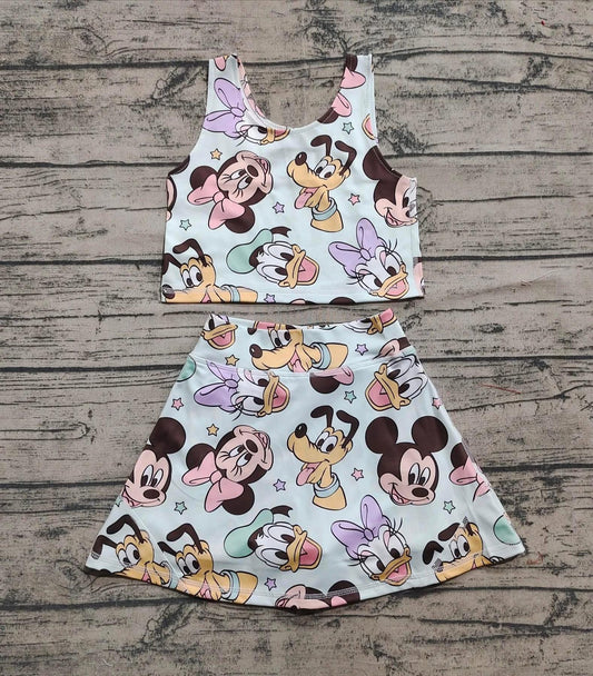 Happy Face Up Close Disney 2-Piece Yoga Skort Set