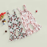 Cactus & Candy Cane Christmas Flared Rompers