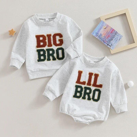 Big & Little Bro Chenille Lettered Pullover / Onesie (Copy)