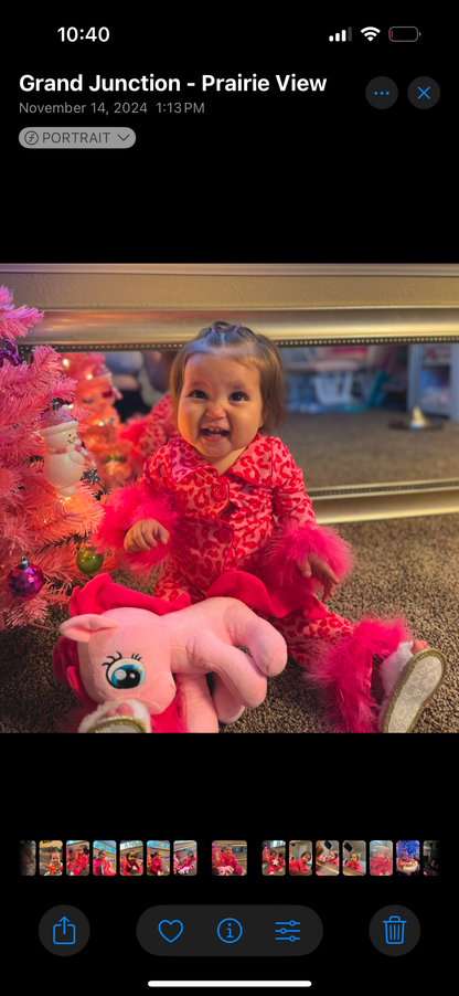 Barbie Pink Leopard Mommy + Me Fur Pajama Set