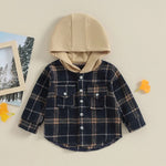 Charlie Color Block NEW Flannel w/ Hood