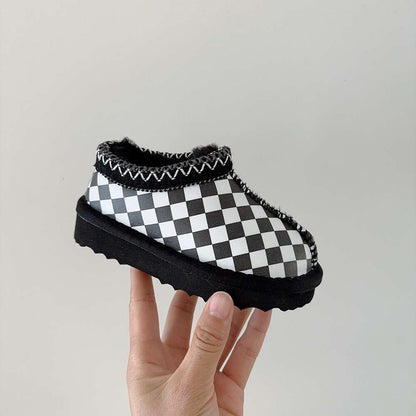 Charlie Checkered Mommy + Mini Slippers