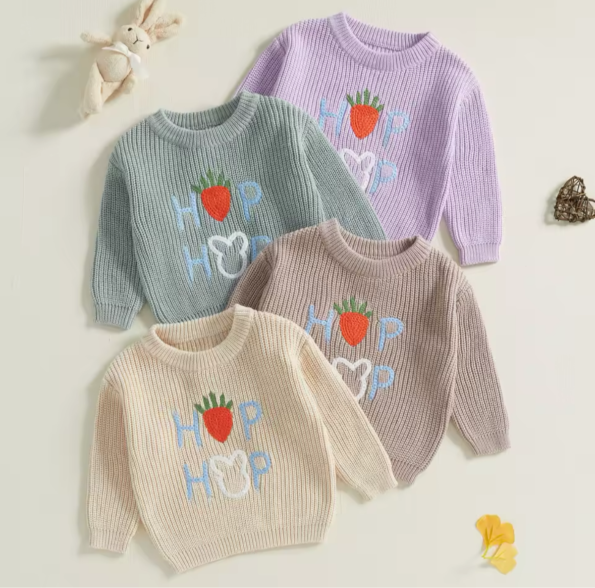Hip Hop Easter Bunny Knit Sweaters