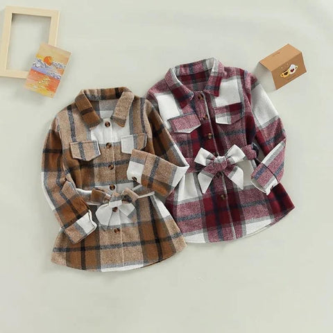 Button Down Flannel Dress / Tunic