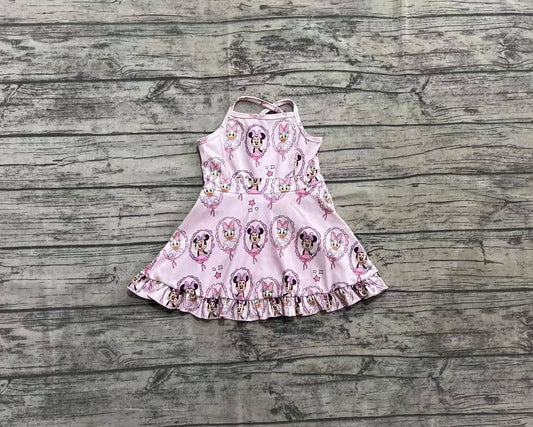 Pink Disney Sleeveless Ruffled Skort Dressi