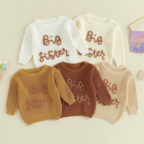 Big Sister Crocheted Knit Sweaters