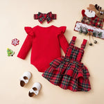 Ruffled Plaid Dress Set (Infant & Toddler)