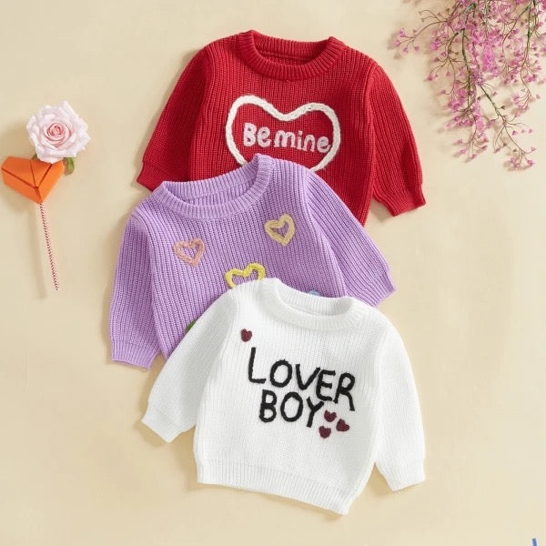 Be Mine, Lover Boy & Multi Heart Sweaters