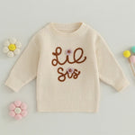 Lil Sis Crocheted Flower Sweater