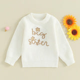 Big Sister Crocheted Knit Sweater
