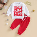 Holly Jolly & Merry Little Dude Jogger Sets