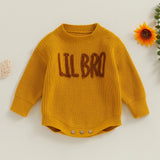 Lil Bro Crocheted Onesie Sweater