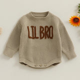 Lil Bro Crocheted Onesie Sweater