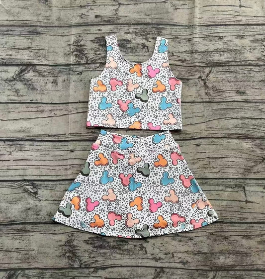 Disney Multi Colored Minnie Ears 2-Piece Yoga Skort Set