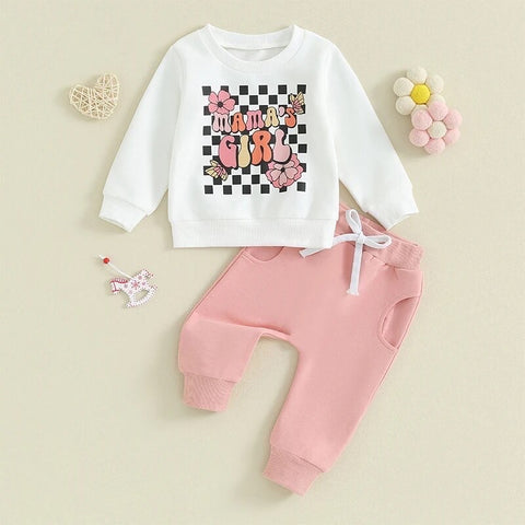 Mama’s Girl Checkered Print Set