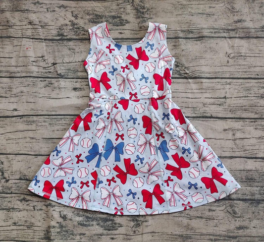 Baseball & Bows Twist Back Skort Dress