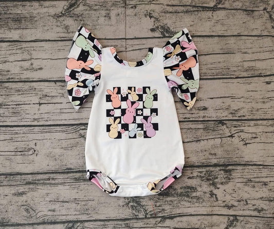 Checkered Easter Bunny Peep Bubble Romper