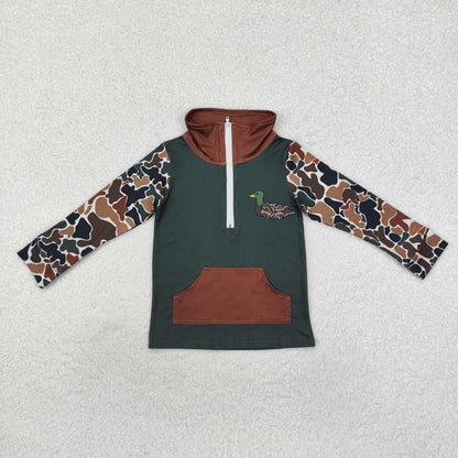 Duck Camo Half Zip Collared Pullover (Boy)