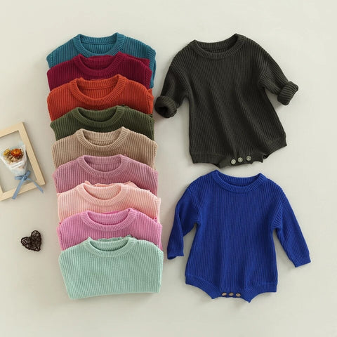 Infant Knit Solid Colored Onesies
